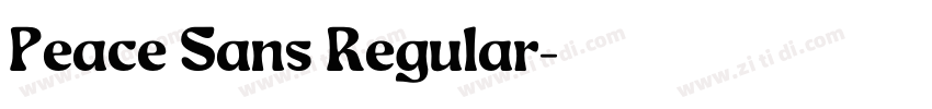 Peace Sans Regular字体转换